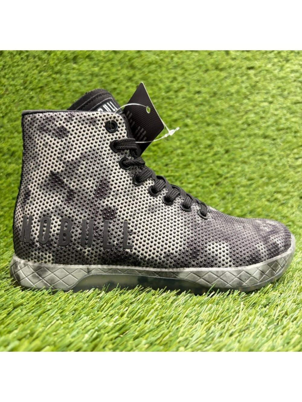Nobull High Top Trainer Womens Size 5 Black Gray Athletic Running Shoes Sneakers
